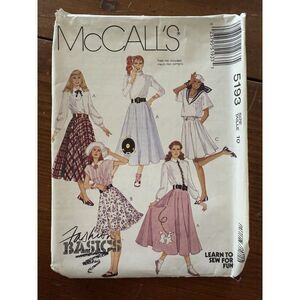 Vintage McCalls Pattern 5193 Size 10: Cut But With All Pieces
